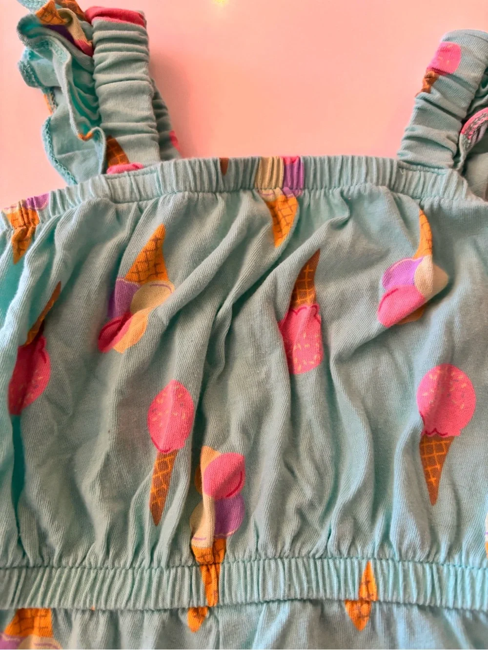 Toddler girls ice cream romper 4t